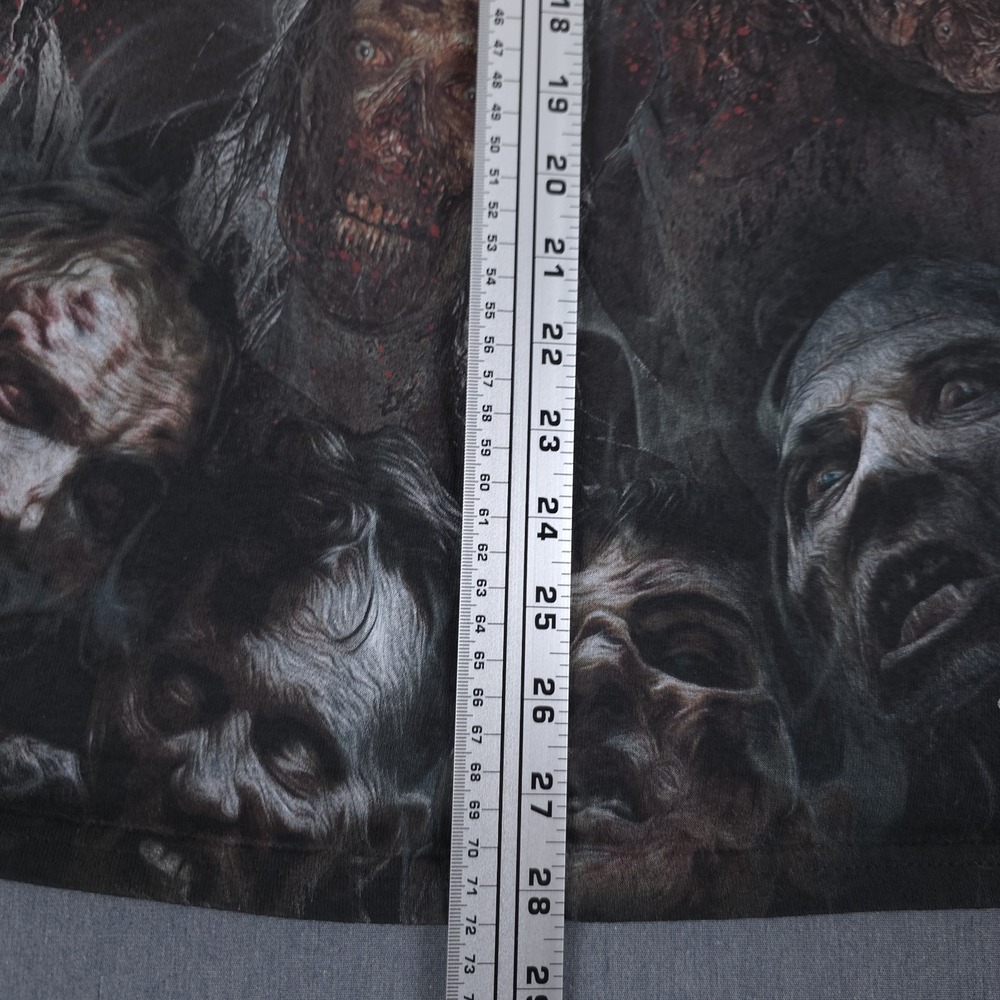 The Walking‎ Dead Shirt Mens Large Black Short Sleeve Walkers AOP Horror AMC - Picture 7 of 11
